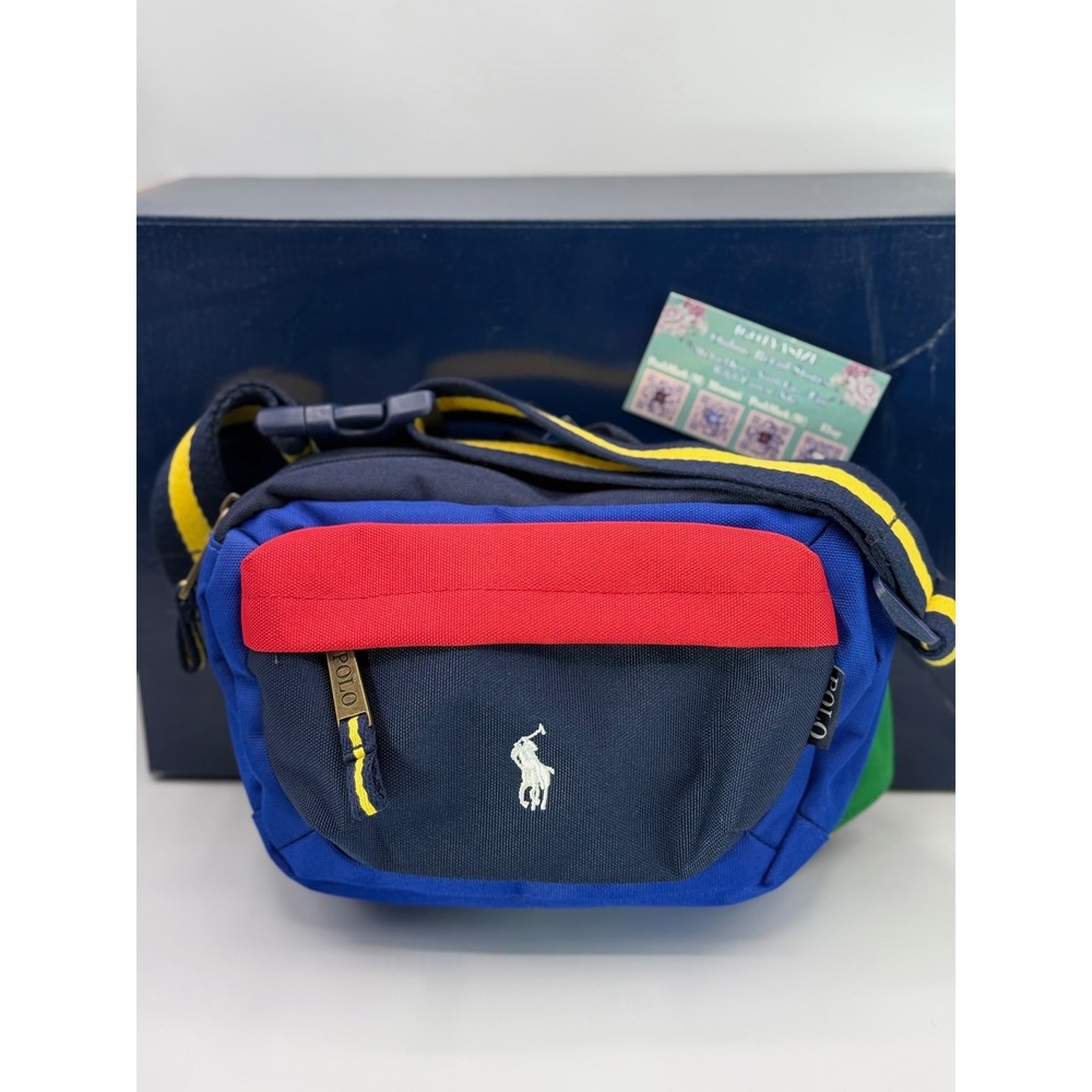 Polo Ralph Lauren Colorblock Canvas Waist Pack Multi 9AR012-E69 OS Mens Bag
